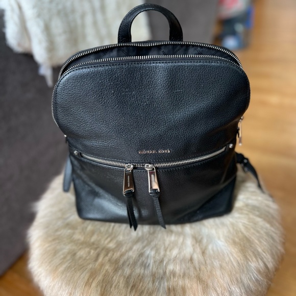 Michael Kors Black Leather Backpack - Medium - Picture 2 of 7
